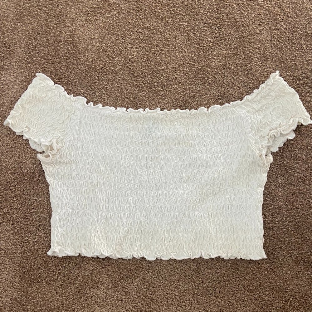 Divided off-the-shoulder top